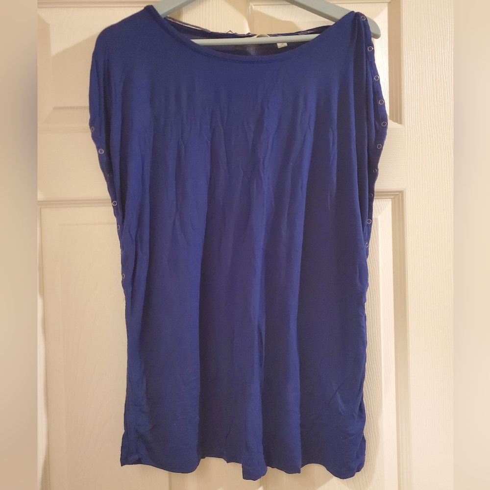 Thyme Maternity - Navy Blue Maternity /Nursing Shirt